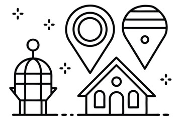 Map Pinpoint Icons - Multi Series - stock illustration