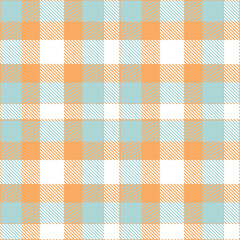 Timeless Traditional apricot & Neon silver Seamless Tartan Fabric Design