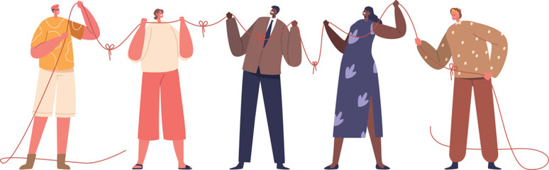 People building social ties vector illustration © Pavlo Syvak