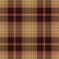 Rich earth and Soft dark beige Seamless Tartan Fabric Design