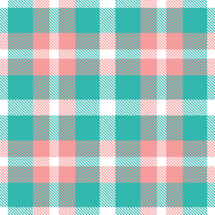 Timeless Dusty white & Vibrant topaz Seamless Tartan Fabric Design