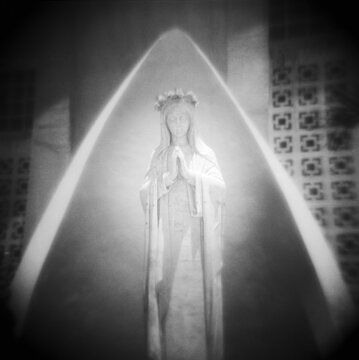 Virgin Mary statue in San Pedro, Ambergris Caye, Belize, Central America