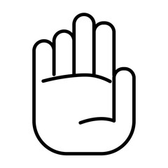 Hand Gesture Vector Line Icon Design