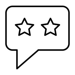 Review Vector Line Icon Design