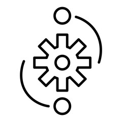 Automation Vector Line Icon Design