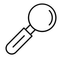 Magnifying Glass Vector Line Icon Design