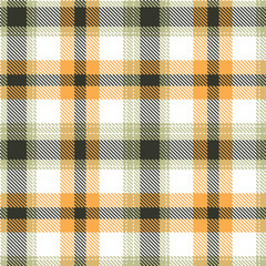Sandy white Seamless Tartan with Cool putty accents Fabric Design