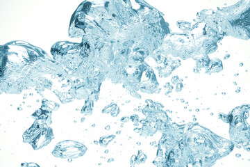 Closeup view of soda water with bubbles