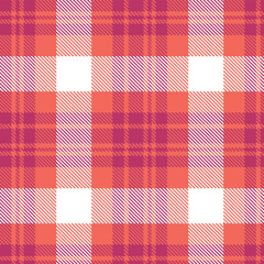 Plaid pattern seamless. Autumn orange pink & Vintage dark pink Tartan Fabric Design. 