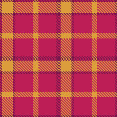 Iridescent red purple and Metallic light orange Seamless Tartan Fabric Design