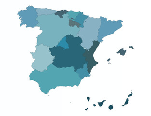 Set maps of Spain with provinces