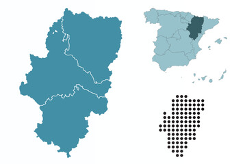 Set maps of Aragon province