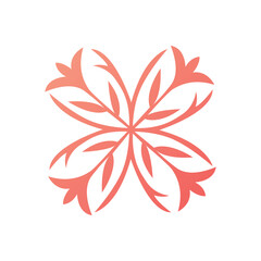Fototapeta premium Floral-inspired traditional Kyrgyz ornament with ornamental swirls. Elegant symbol of nomadic heritage. Great for textiles, folk art, and Eastern-themed design.