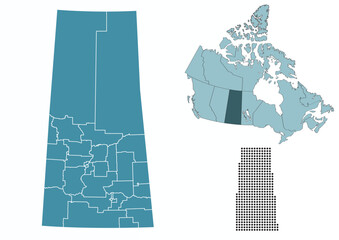 Set maps of Saskatchewan province