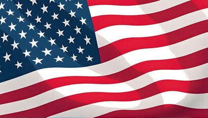 Fototapeta premium Close up of a stars and stripes USA flag