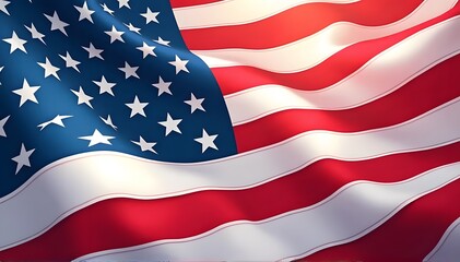 Obraz premium Close up of a stars and stripes USA flag