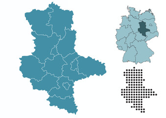 Set maps of Saxony-Anhalt province