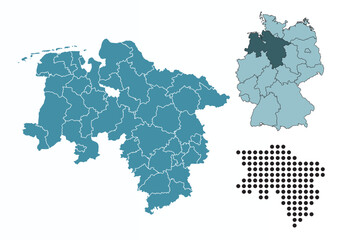 Set maps of Lower Saxony province