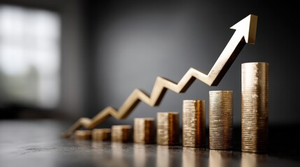 upward arrow, increase in interest rates, gold stock market.