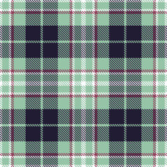 Plaid pattern seamless. Soft pale teal & Muted white Tartan Fabric Design. 