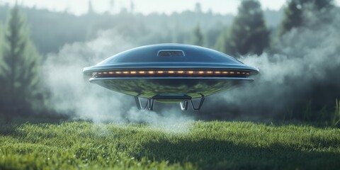 Unique barbecue grill design floating in the sky creates a whimsical dining experience