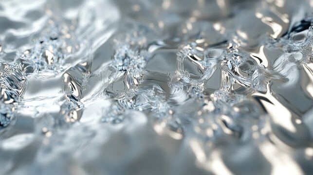 Abstract liquid silver texture background
