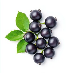 Fototapeta premium Fresh jaboticaba fruits display a rich purple hue, perfect for a healthy snack or unique culinary experience.