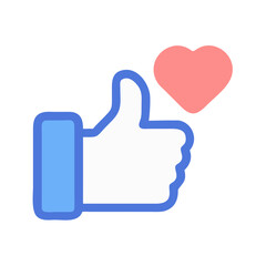 Obraz premium Like Icon Vector – Social Media Reaction Symbol Design