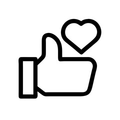 Obraz premium Like Icon Vector – Social Media Reaction Symbol Design