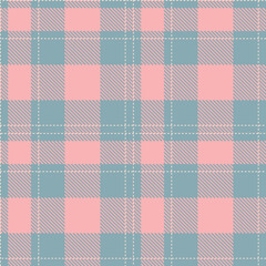 Timeless Seamless Tartan featuring Smoky bluegrey and Deep very light pink Fabric Design