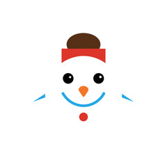 snowman on a white background