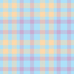 Timeless Vintage light blue & Fire light peach Seamless Tartan Fabric Design