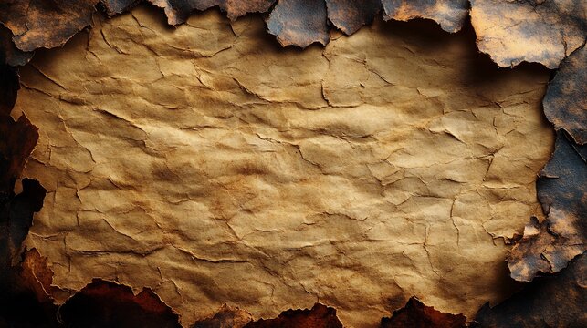 Torn edge paper with a rough damaged texture isolated to create a retro and grunge inspired aesthetic on a transparent background