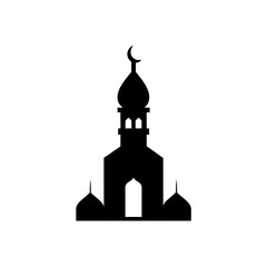 silhouette of a mosque in abu dhabi