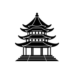 vector illustration of a pagoda