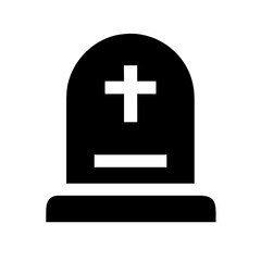 Obraz premium Classic Tombstone Icon Vector
