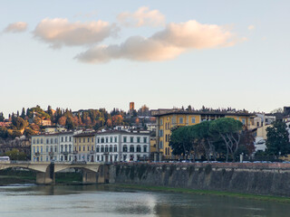 Panorama of The Old Town of city of Florence, Italy