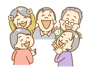 コミュニケーション、みんなで大笑いをする