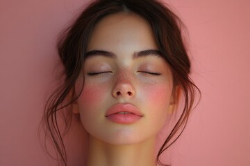 Beauty and Skincare with Mid-Aged Woman in Serene Expression
