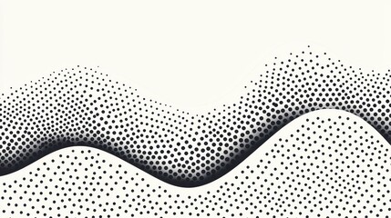 Dive into the world of modern art with our unique cartoonstyle halftone dot design, showcasing vibrant mountain scenery.