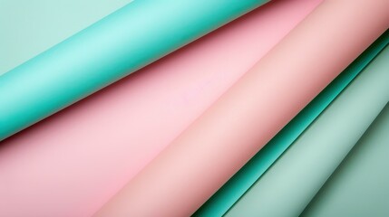 Obraz premium Experience a calm backdrop with soft geometric shapes in greens, pinks, and blues, perfect for your creative projects.