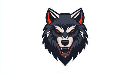 A sleek wolf head design highlights strength and elegance, perfect for branding, art, or personal expression on a plain canvas.