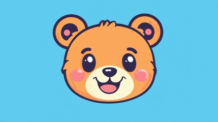 Obraz premium Adorable baby bear design in D vector art, perfect for stickers to add charm to your collection.