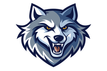 Wild Wolf Mascot Logo Template With Aggressive and Dynamic Branding Concept.