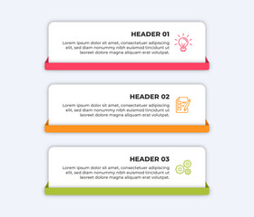 Numbered list with three white rectangles with text.