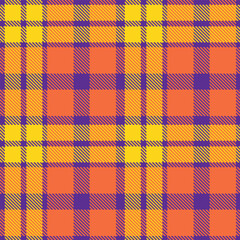 Timeless Light indigo & Highland sunflower yellow Seamless Tartan Fabric Design