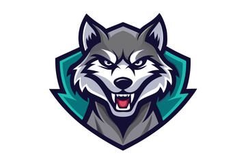 Wild Wolf Mascot Logo Template With Aggressive and Dynamic Branding Concept.