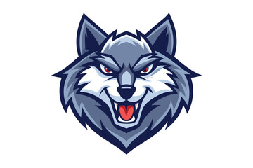 Wild Wolf Mascot Logo Template With Aggressive and Dynamic Branding Concept.