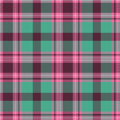 Light carnation pink and Smoky purple brown Seamless Tartan Fabric Design