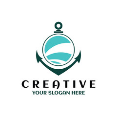 Vector illustration sea anchor ship icon isolated on white background. Simple nautical anchor global shape for design logotype, emblem, symbol, sign, badge, label